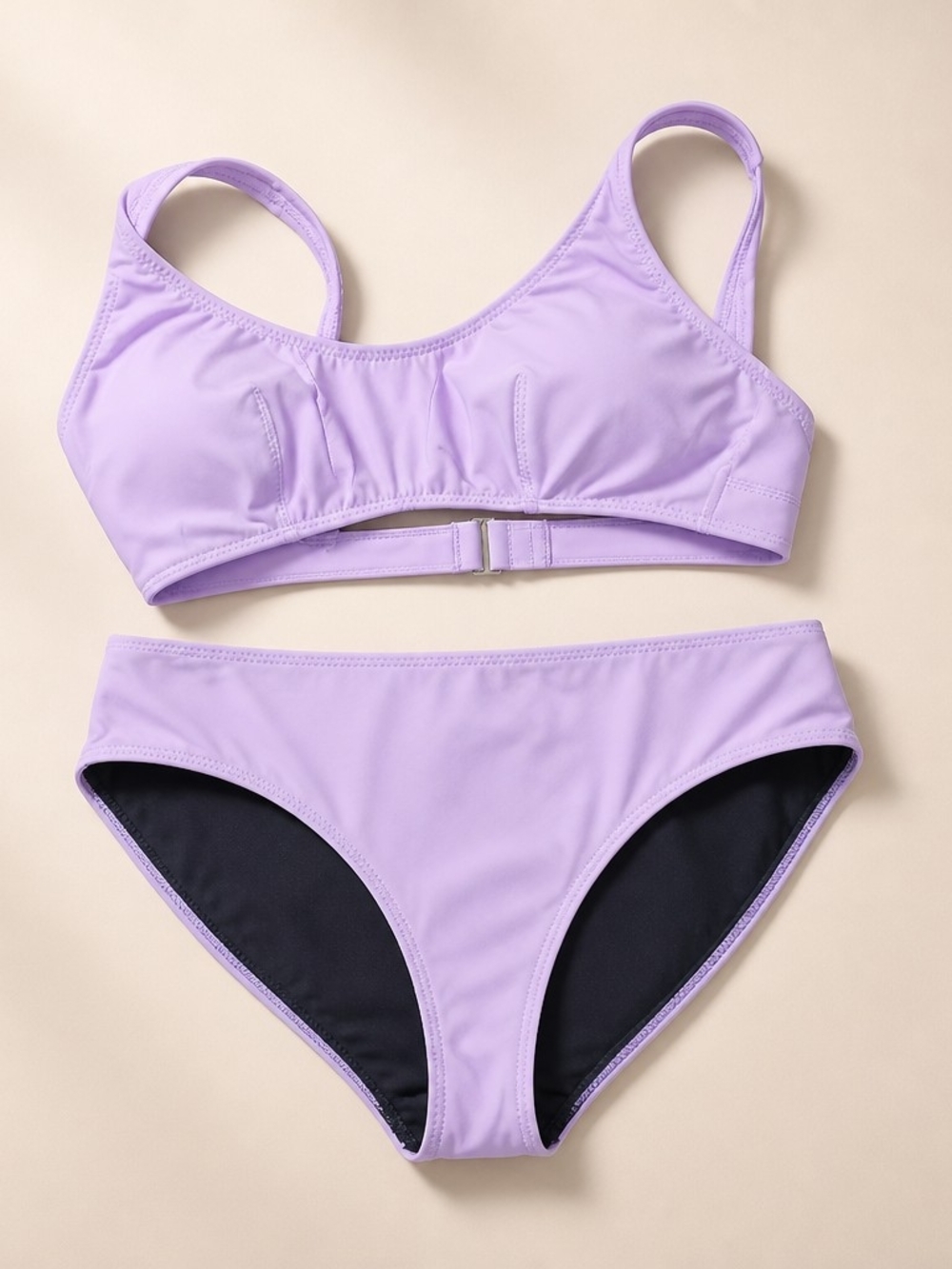 Fabletics Lilac Scoop-Neck Bikini Set